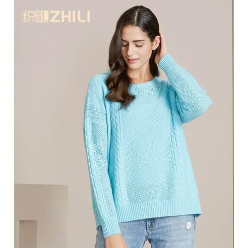 2018 Autumn Winter Pure Cashmere slash meck Pullover Women thickening Yarn Knitted Casual Sweater High-Quality Clothing