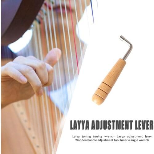Durable Lyre Harp Tuning Wrench Multi-function Lyre Harp Tuning Hammer L-shape Square Wrench Tuner Spanner Repair Instrument