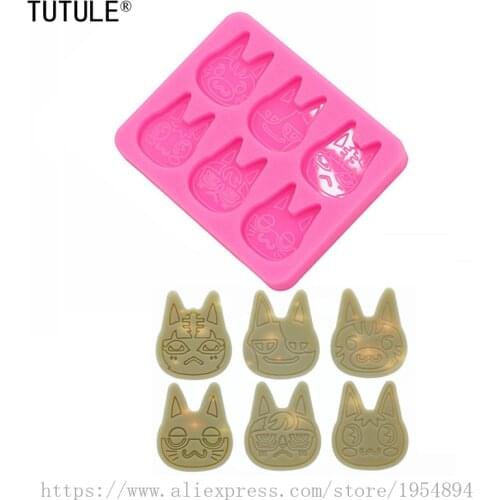 Gadgets,Shiny Bunny Head Silicone Mold Resin Crafting Casting Charm Keychain Rabbit Ears Flat Epoxy Polymer Clay earring Molds