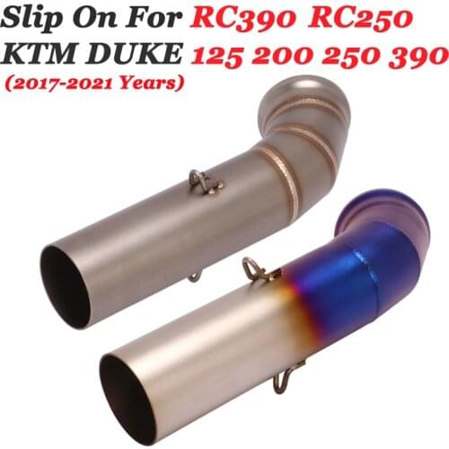 Slip On For RC390 DUKE 125 200 250 390 KTM390 2017 - 2021 Motorcycle Exhaust Escape Moidfy Middle Link Pipe Connect 51mm Muffler