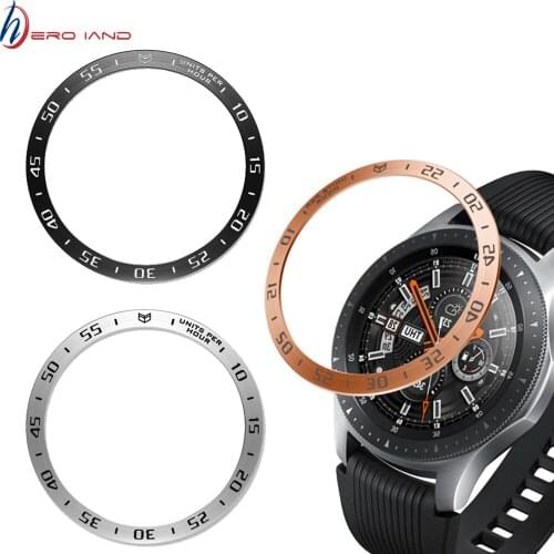 Replace Bezel For Samsung Galaxy Watch 42MM/46MM Bezel Ring Adhesive Cover Anti Scratch Metal for Gear S3 Frontier / S2 Classic