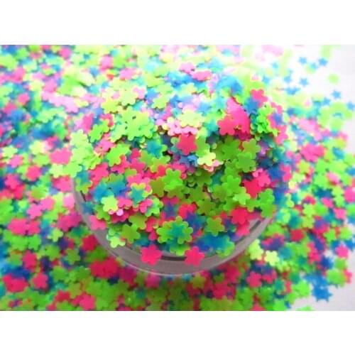 G458 Mixed Neon Glitter 3D Flowers Nails Art Jewelry Decorations Manicure Charms 3D Nail Art Decorations