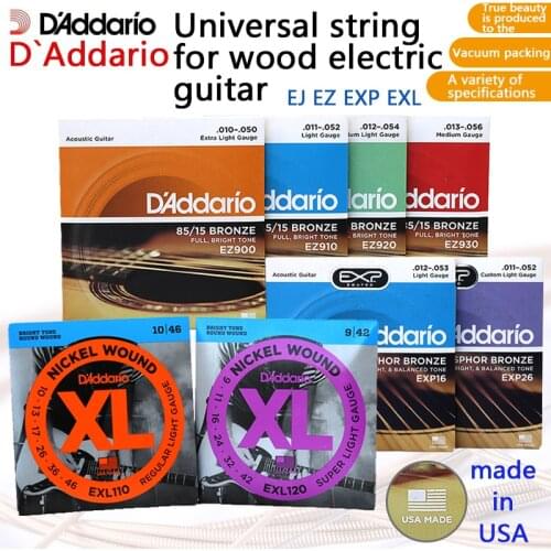 D 'addario folk acoustic guitar strings a set of strings EJ EXP EXL acoustic acoustic guitar strings phosphor copper