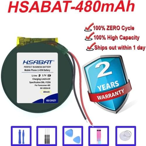 Top Brand 100% New 480mAh 361-00034-00 ROUTE JD PD3048 PD 3048 Battery for sports watch garmin Forerunner 405 410 405cx in stock