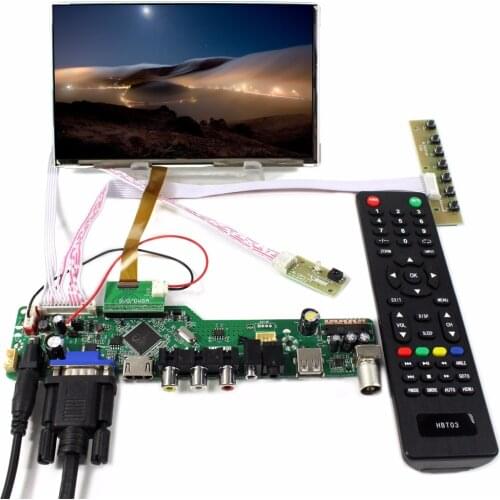 TV PC HD MI CVBS RF USB AUDIO LCD Controller Board 7" 1024X600 HV070WSA-100 LCD