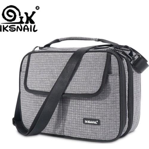 IKSNAIL EVA Fabric Waterproof Shoulder Bag iPad Organizer USB Data Cable Earphone Power Bank Travel Storage Digital Gadget Bags