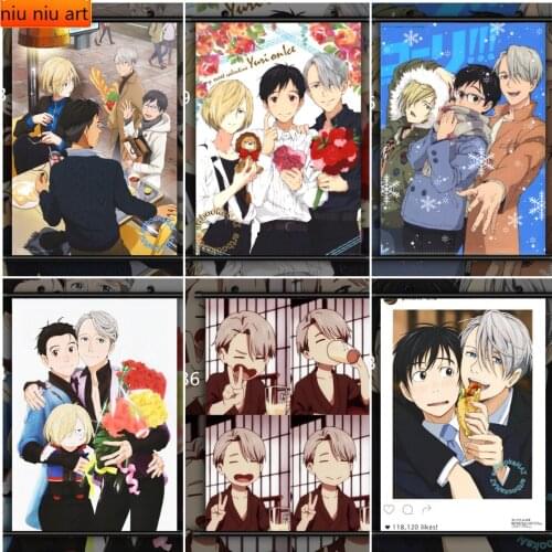 Yuri on Ice Group Animation Diamond Painting Diamond Inlaid Diamond Mosaic Diamond Embroidery Cross Stitch Kits Home Decoration
