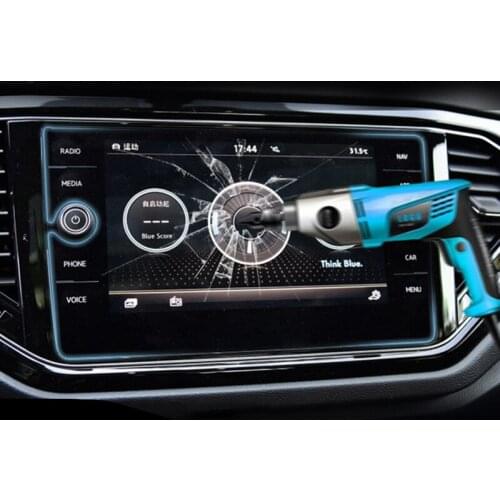 8inch Car Screen Protective Film For Volkswagen VW T-ROC T ROC 2018 Car Navigation Screen Tempered Glass Protector Cover Sticker