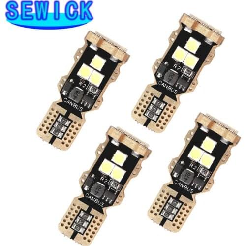 100pcs 12v High Power 3030 9Smd 3D 3W W16W Car Led Brake Lights 921 T15 6000K White W16W Canbus No Error Auto Reverse Tail Lamp