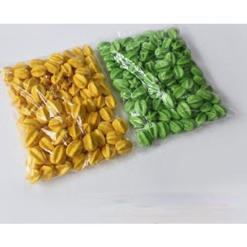 100pcs Artificial Fruits Fake Carambola for Home Kitchen Restaurant Fruits Shop Window Simulation Fruit Display Mold