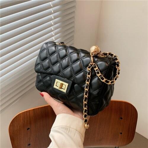 2021 Lingge Womens Shoulder Messenger Bags Casual Travel Chain Crossbody Bag For Women Elegant Small Flap Bag Pouch Coin Purse