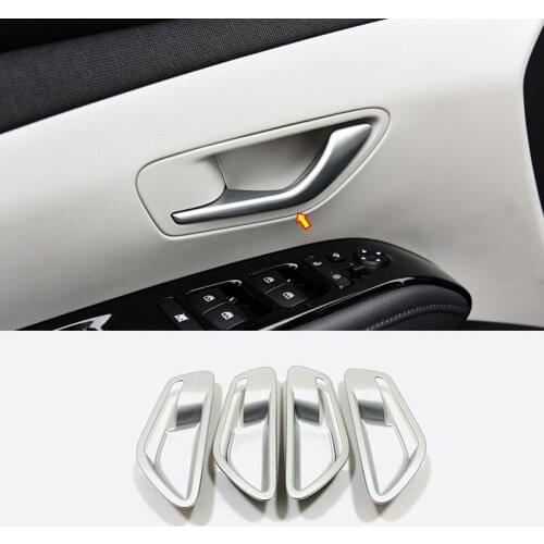 ABS Chrome Car inner door Bowl protector frame Cover Trim Sticker Car Styling For Hyundai Tucson NX4 2021 2022 Accessories 4pcs