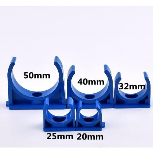 5-20 Pcs 20/25/32/40/50mm PVC Pipe Clamp Garden Water Connectors Irrigation Fittings Fixed U-type Water Pipe Clip Clamp Strap