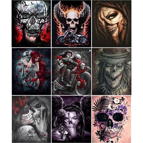 DIY 5D Diamond Painting Personality Skull Mask Mosaic Cross stitch Full Square/Round Drill Home Wall Art Decorative Picture