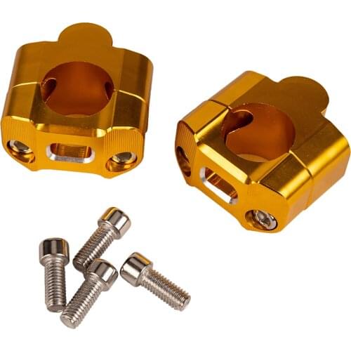 1 pair CNC Aluminum Motorcycle Pit Dirt Bike Handlebar Fat Bar Adapter Handlebar Mount Riser Clamp 7/8" To 1 1/8 22mm To 28mm