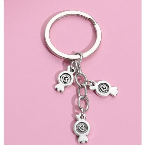 Cute Keychain Jewellery Design Key Ring Sweet Sugar Heart Key Chains For Women Girl Handbag Accessorie Jewelry Handmade Gifts