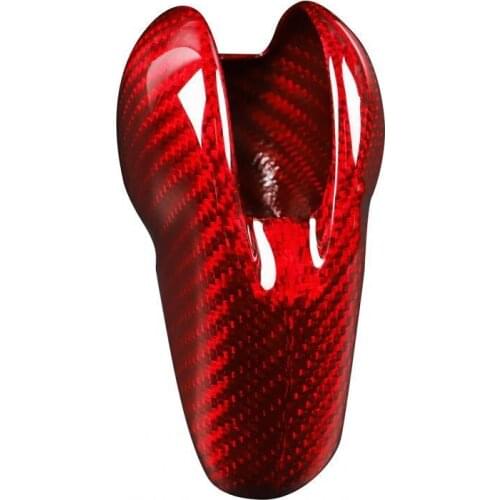 Gear Shift Knob Cover Waterproof Non-slip Carbon Fiber Self-adhesive Shift Knob Trim for Porsche Macan 14-20