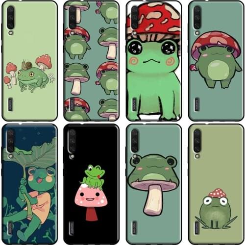 Mushroom frog Cartoon Case For POCO X3 M3 F2 Pro Case For Xiaomi Mi 11 A1 A2 A3 Mi Note 10 Lite Mi 10T 9T Pro Coque