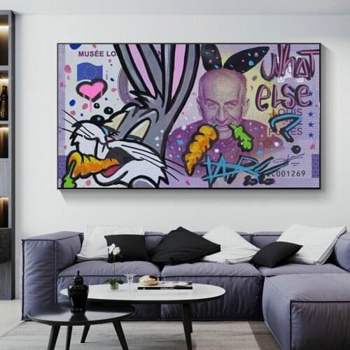 Disney Donald Duck With Money Canvas Painting Posters and Prints Wall Art Pictures for Living Room Home Decor Cuadros
