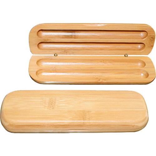 Double bamboo pen box RZ-002-2-B