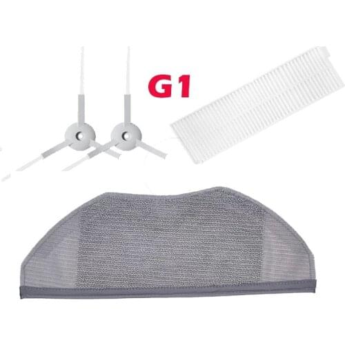 1Hepa Filter +1Mop Cloth Rag +2Side Brushes For XIAOMI MIJIA G1 MJSTG1 Mi Robot Vacuum-Mop Essential Xaomi Xiomi Accessory
