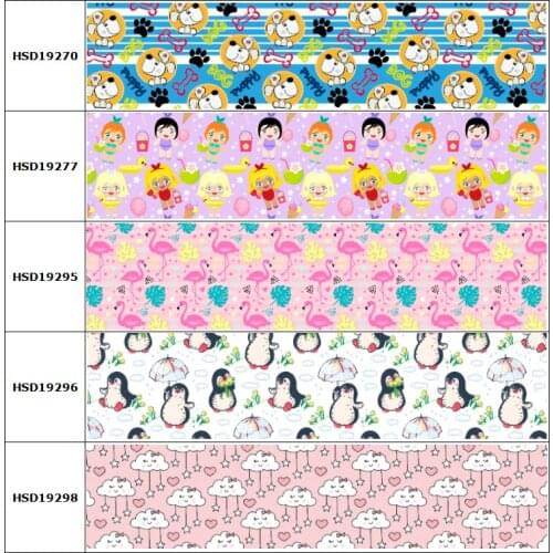 Craft Cartoon Printed Grosgrain/Satin Ribbon for DIY Sewing Hairbow Accessories Decoration Headwear Decoration 38MM 75 MM 10Yard