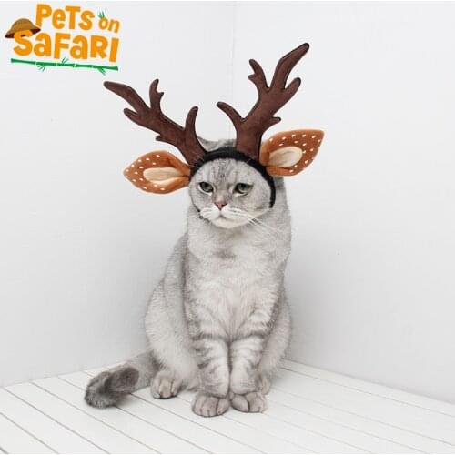 Beauty Adjustable Antlers Cat Hat Cap Headdress Christmas Decoration Dog Accessories Gentleman Pet Supplies