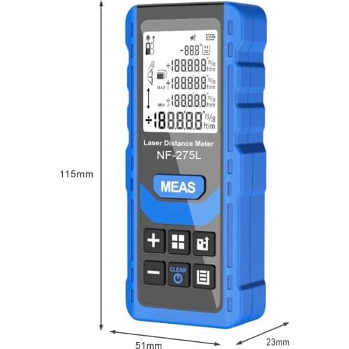 Noyafa NF-275L Laser Distance Meter 60-120M Rangefinder Tape Range Finder Electronic Level Test Instrument digital meter laser