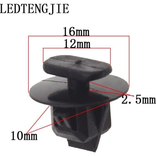 LEDTENGJIE Car Fastener Clip 100 pcs Black Plastic YT-781 Car Door Trim Buckle for Kia Auto Repair Parts
