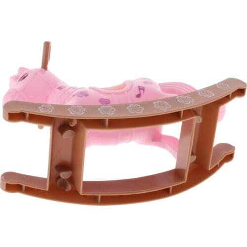 Miniature Rocking Horse Bedroom Furniture for Doll Nursery Room Decor