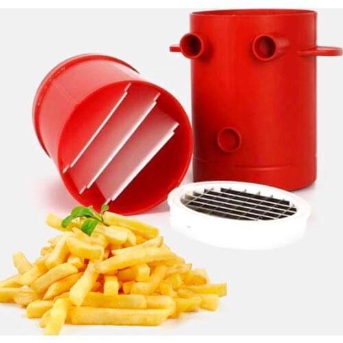 The New French Fries Machine Fries Cutter and Microwave Container Two In One, No Frying Kitchen Accessories