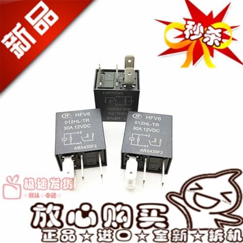 New Spot HFV6 012hl-tr Steam Car 12VDC Relay Sensitive 30A Parallel Suppression