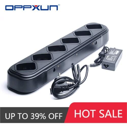 OPPXUN Multiplex Charger 6-Way Walkie Talkies for Motorola GP3688 GP3188 EP450 PR400 CP140 CP150 CP160 CP180 CP200 CP250 Radios