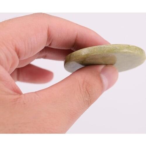 Wholesale Price 50 pieces/lot Eyelash Makeup Tools Natural Tray Container Round Jade Stone Eyelash Glue Tool slow glue to Dry