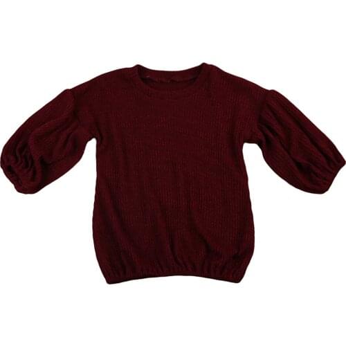 1-6T Baby Girls Lantern sleeve Tops Toddlers Kids Sweatshirt Sweater Pullover Outerwear Blouse Tops