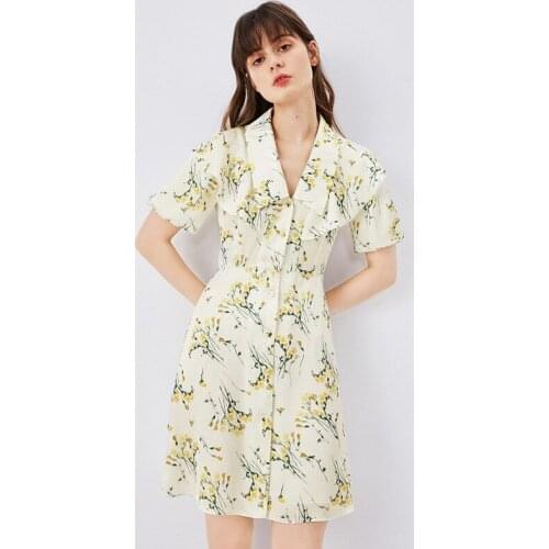 Dress 2021 Female Floral Long Dress Ladies Loose Short Sleeve Button Summer Dress Casual Womens Dresses Summer 2021 Ladies