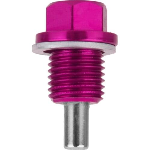 M14X1.5 Anodized Magnetic Engine Oil Pan/Transmission Drain Plug Purple