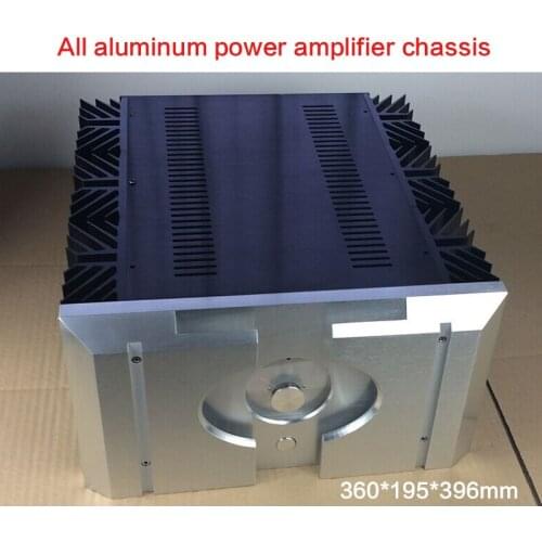 360*195*396mm All-aluminum Power Amplifier Chassis Class A Pure Rear Stage with Power Amplifier Power Supply Shell Audio DIY