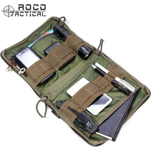 ROCOTACTICAL MOLLE EDC Military Low Profile OP Military Utility Accessories Bag Tactical Organizer Stealth Admin Organizer Pouch