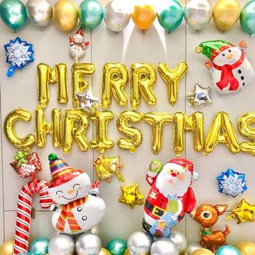 Merry Christmas Santa Party Balloon Garland Arch Wedding Birthday Balloons Decoration Party Balloons For Kids Baby Shower