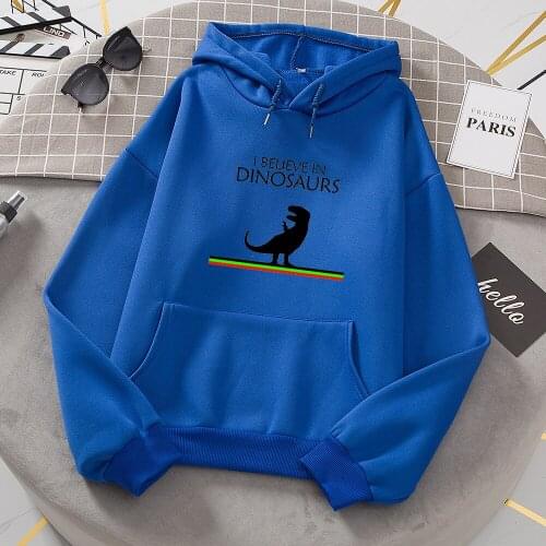 Cartoon Dinosaur Letter Printed Hoodies Women Hooded Oversize Pullovers Harajuku Warm Kawaii Female Loose Streetwear Sweatshirts