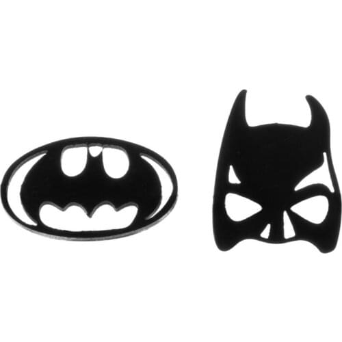 Punk Gothic Stainless Steel Demon Bat Stud Earrings Devil Black Gold Stud Ear Piercing Jewelry For Women Girl Halloween Day Gift