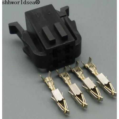 Shhworldsea 4 pin 3.5mm car crimped wiring harness plug 191972722 auto cabel female connector plug 191 972 722 for VW Audi