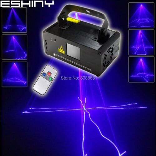 ESHINY 450mW Blue Laser Stage Lighting Scanner Beam DMX512 Effect Light Dance DJ Bar Disco Shop Party Xmas Show Remote B114D3