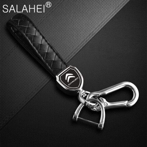 Alloy Metal Leather Car Key Keychain Accessories For Citroen C2 C3 C4 C5 C1 Elysee Berling Xsara Picasso Saxo Cactus DS3 DS4 DS6