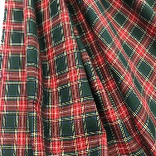 Fabrics by meters, plaid fabrics, Green Scottish picture viella fabric, cotton fabrics, 1 mts x 150 cms, PERTEX textile
