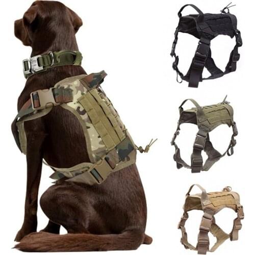 Military Tactical Dog Harness Vest Breathable Military Durable Dog Clothes K9 Harness For Medium Large Dogs German Shepherd