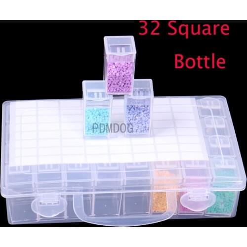 32 Grids Diamond Painting Storage Box Portable Bead Storage Large Container 5d Stone Diamond Embroidery Accessories Tools