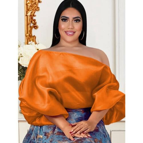 Women Tops Sexy See Through Off Shoulder Blouses Transparent Long Lantern Sleeve Shirts Plus Size 2021 Spring Summer New Fashion