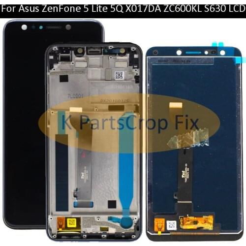 For 6.0" Asus ZenFone 5 Lite 5Q X017DA LCD ZC600KL S630 SDM630 LCD Display Touch Screen Digitizer Assembly for Asus ZC600KL LCD